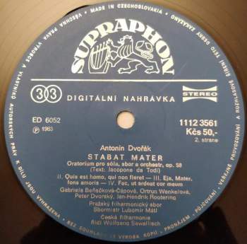 The Czech Philharmonic Orchestra: Stabat Mater