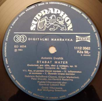 The Czech Philharmonic Orchestra: Stabat Mater