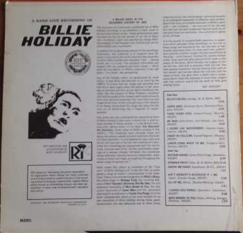 Billie Holiday: A Rare Live Recording Of Billie Holiday