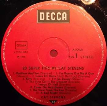 Cat Stevens: 20 Super Hits By Cat Stevens