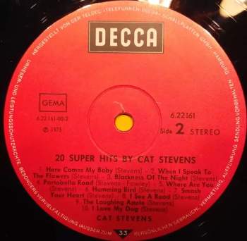 Cat Stevens: 20 Super Hits By Cat Stevens