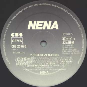 Nena: ? (Fragezeichen)