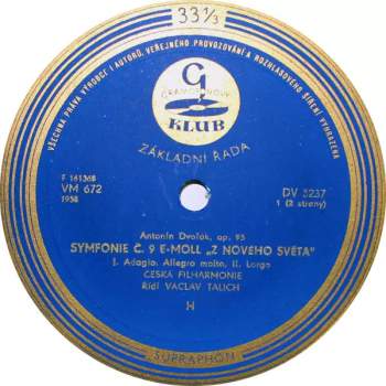 The Czech Philharmonic Orchestra: Symfonie Č. 9 E-moll, Op. 95 „Z Nového Světa”