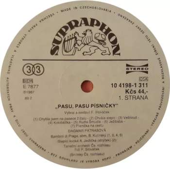 Dagmar Patrasová: Pasu, Pasu Písničky