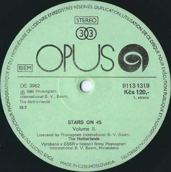 Stars On 45: Stars On 45  (Volume II)