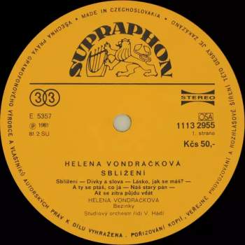 Helena Vondráčková: Sblížení