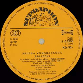 Helena Vondráčková: Sblížení