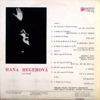Hana Hegerová: Recital