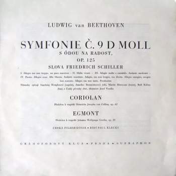 The Czech Philharmonic Orchestra: Symfonie Č. 9 D-Moll - S Ódou "Na Radost" / Coriolanus / Egmont (2xLP + BOOKLET)