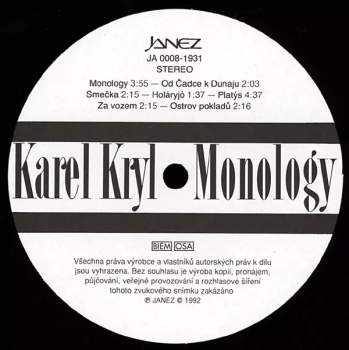 Karel Kryl: Monology