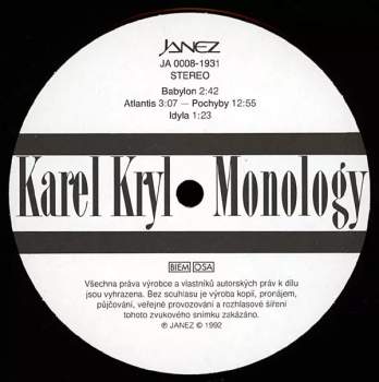Karel Kryl: Monology