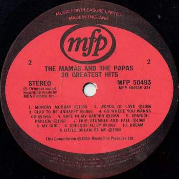 The Mamas & The Papas: 20 Greatest Hits