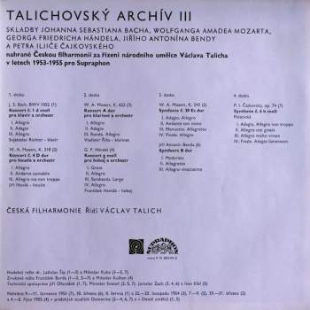 Wolfgang Amadeus Mozart: Talichovský Archiv III. (4xLP + BOX + BOOKLET)