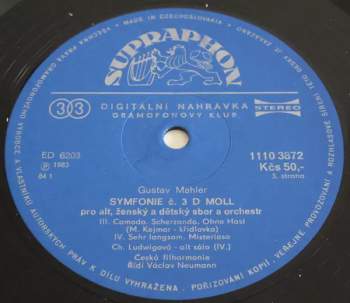 The Czech Philharmonic Orchestra: Symphony No. 3 (2xLP)