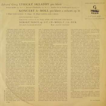 The Czech Philharmonic Orchestra: Lyrické Skladby Pro Klavír / Koncert A-Moll Pro Klavír A Orchestr, Op. 16 / Norské Tance, Op. 35 Č. 1 D-Moll, Č. 2 A-Dur