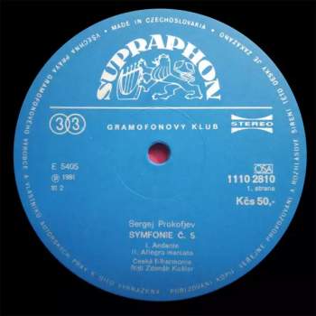 The Czech Philharmonic Orchestra: Symfonie Č.5