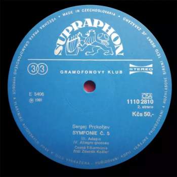 The Czech Philharmonic Orchestra: Symfonie Č.5
