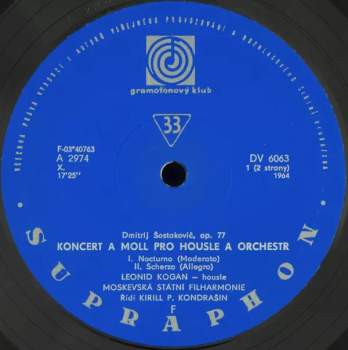 Dmitri Shostakovich: Koncert A Moll Pro Housle A Orchestr