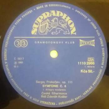 The Czech Philharmonic Orchestra: Symfonie Č.6