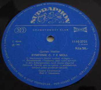 The Czech Philharmonic Orchestra: Symfonie Č. 7 E Moll (2xLP)