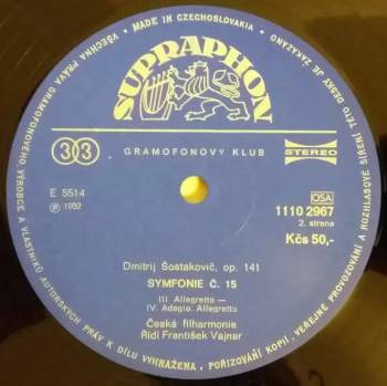 The Czech Philharmonic Orchestra: Symphony No. 15