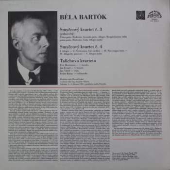 Béla Bartók: Smyčcové Kvartety Č. 3 A 4 (83 1)