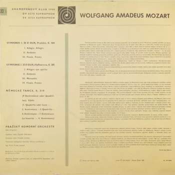 Wolfgang Amadeus Mozart: Symfonie D Dur Pražská, Symfonie D Dur Haffnerova, Výběr Z Německých Tanců