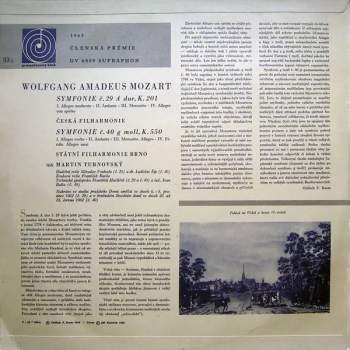 Wolfgang Amadeus Mozart: Symfonie Č. 29 A Dur, K. 201 / Symfonie Č. 40 G Moll, K. 550