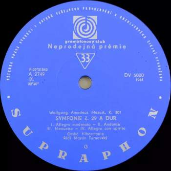 Wolfgang Amadeus Mozart: Symfonie Č. 29 A Dur, K. 201 / Symfonie Č. 40 G Moll, K. 550