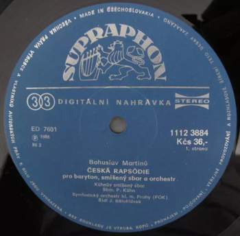 Bohuslav Martinů: Česká Rapsódie = Czech Rhapsody