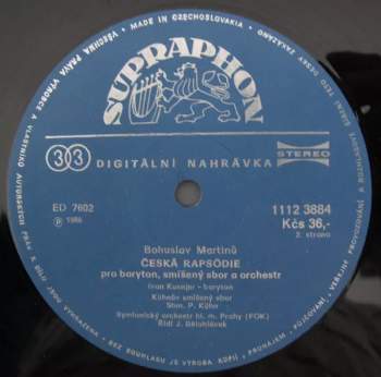 Bohuslav Martinů: Česká Rapsódie = Czech Rhapsody