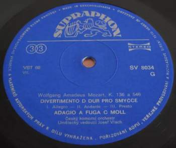 Wolfgang Amadeus Mozart: Skladby Pro Smyčce (74 1)