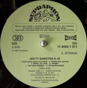 Dalibor Janda: Jen Ty Samotná A Já