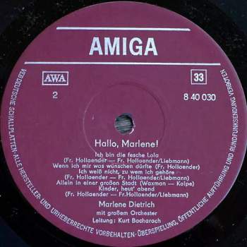 Marlene Dietrich: Hallo Marlene