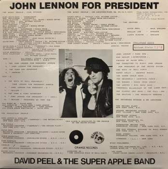 David Peel & The Super Apple Band: John Lennon For President