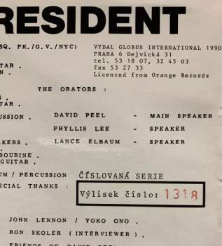 David Peel & The Super Apple Band: John Lennon For President