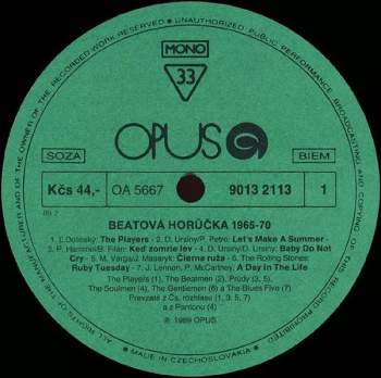 Various: Beatová Horúčka 1965-70