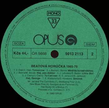 Various: Beatová Horúčka 1965-70