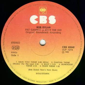 Bob Dylan: Pat Garrett & Billy The Kid