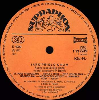 Václav Hybš Orchestra: Jaro Přišlo K Nám