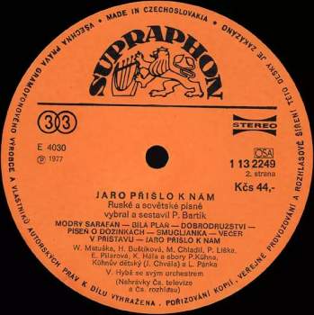 Václav Hybš Orchestra: Jaro Přišlo K Nám