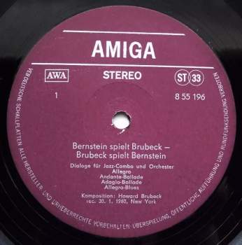 The Dave Brubeck Quartet: Bernstein Spielt Brubeck / Brubeck Spielt Bernstein