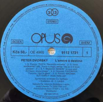 Peter Dvorský: L'amore È Destino