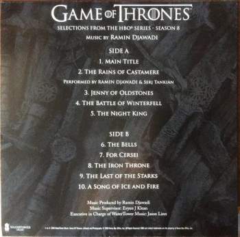 Ramin Djawadi: Game Of Thrones (Selections From The HBO Series) Season 8  LTD | CLR