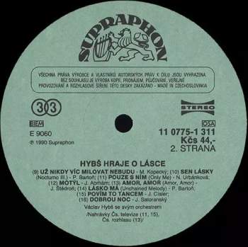 Václav Hybš: Hraje O Lásce