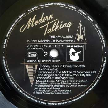 Modern Talking: In The Middle Of Nowhere - The 4th Album
