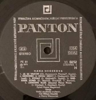 Hana Hegerová: Recital