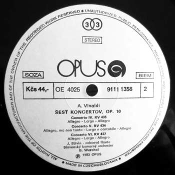 Bohdan Warchal: Six Concertos, Op. 10 (89/1)