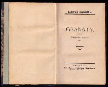 Vlasta Javořická: Granáty