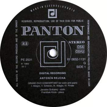Anton Reicha: Grand Duo Concertant • Sonata In B Flat Major, Op. 55 •  Rondo In G Major, No. 4